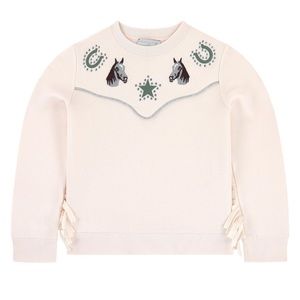 Stella McCartney Kids Horse Fringed Sweatshirt 🐴